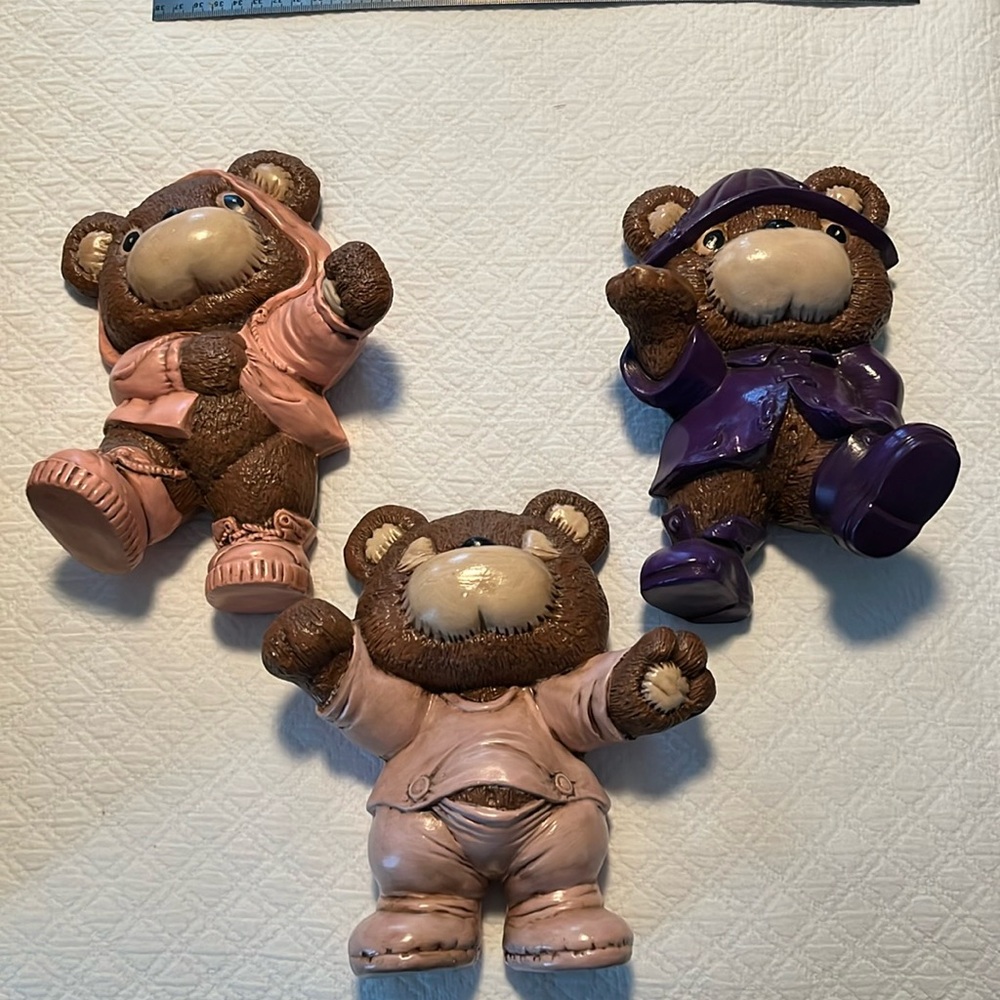 Ceramic Wall Teddy Bears
